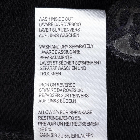 Paul Smith Zip-Up Embroidered Hoodie Cotton Men's Medium Black - Picture 5 of 6